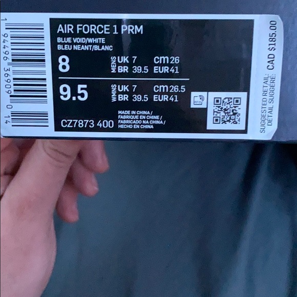 Air Force 1s blue and white Camo - Picture 8 of 9